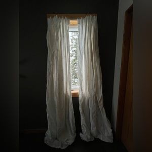 Dreamy white and textured cotton curtain pannels